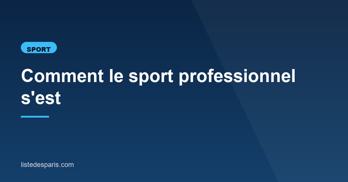 Illustration de l'article consacré au sport professionnel français