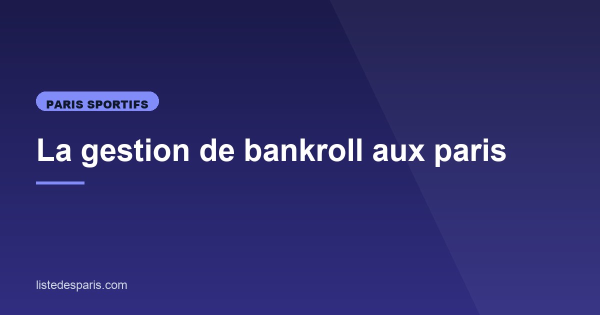 Illustration de l'article consacré à la gestion de bankroll aux paris