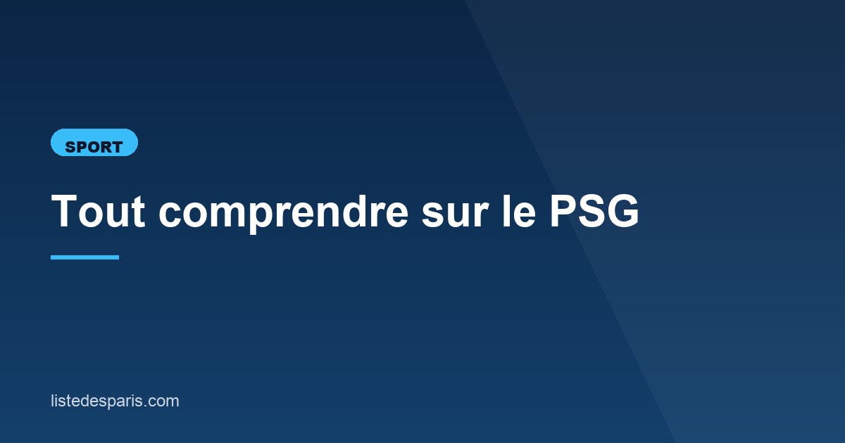 Illustration de l'article consacré au PSG